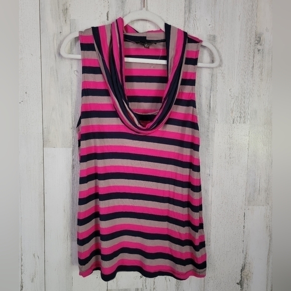 🧡FENN Wright Manson Striped Cowl Neck Top - Picture 1 of 3